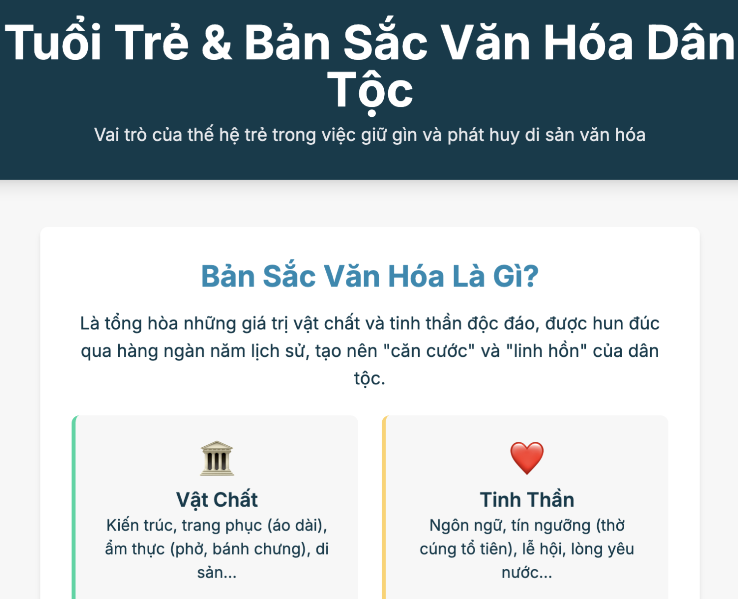 Nghị luận về tuổi trẻ với việc giữ gìn, phát huy bản sắc văn hóa dân tộc