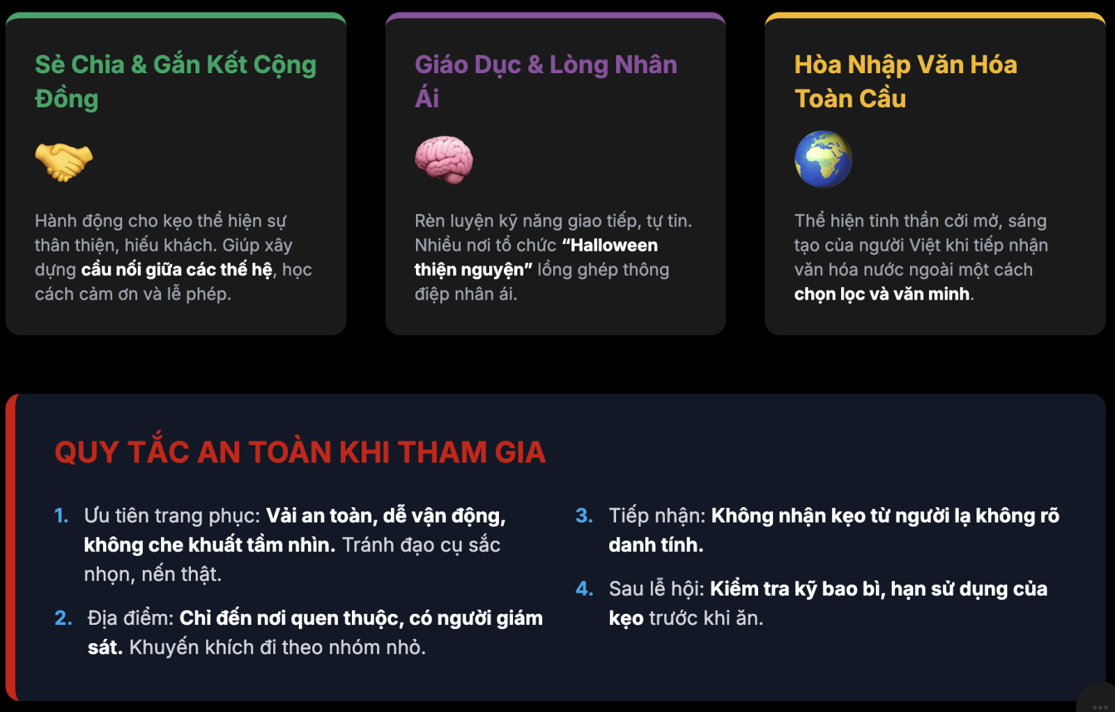 Cho kẹo hay bị ghẹo trong lễ hội Halloween nghĩa là gì?