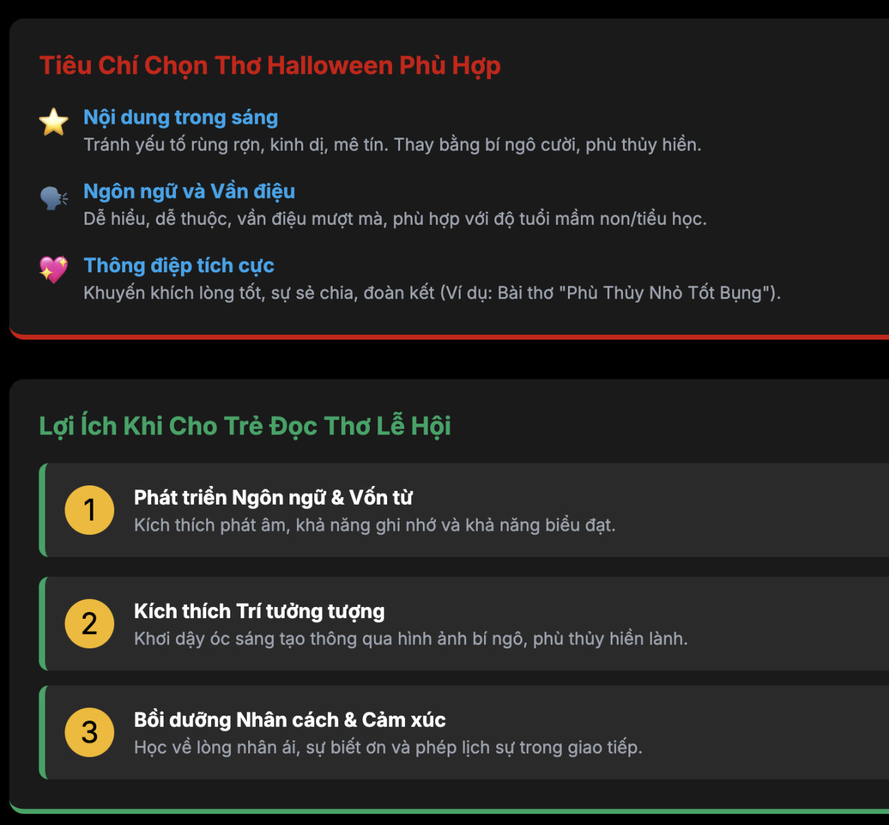 Bài thơ về Halloween cho trẻ em hay, dễ thuộc