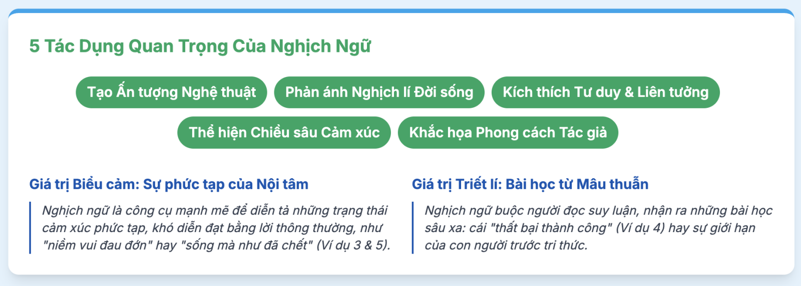 Biện pháp tu từ nghịch ngữ là gì? Ví dụ và tác dụng của nghịch ngữ