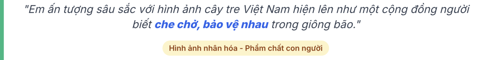 Viết đoạn văn ngắn trình bày cảm nhận của em về đoạn thơ Tre Việt Nam