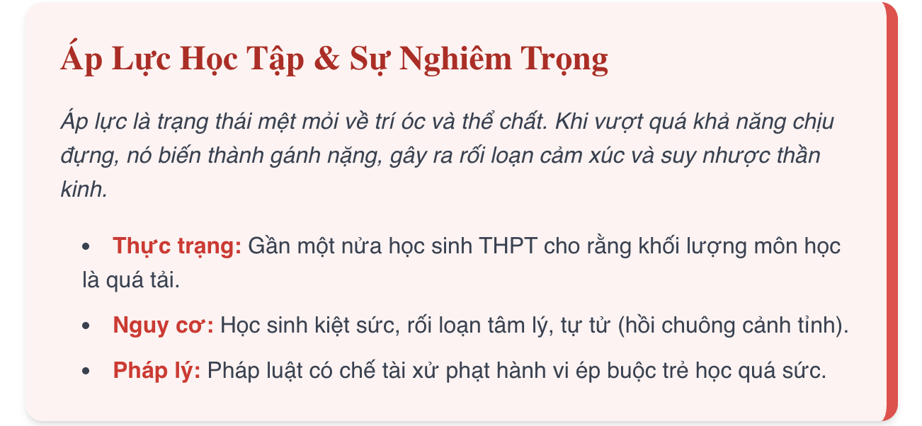 Nghị luận xã hội về một vấn đề cần giải quyết vượt qua căng thẳng và áp lực học tập