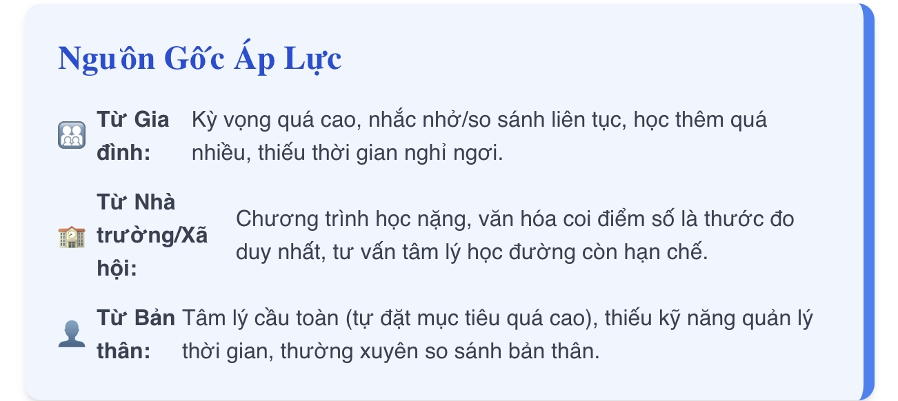 Nghị luận xã hội về một vấn đề cần giải quyết vượt qua căng thẳng và áp lực học tập