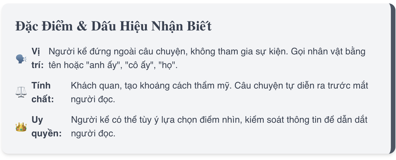 Ngôi kể thứ 3 là gì? Ví dụ và tác dụng của ngôi kể thứ 3?