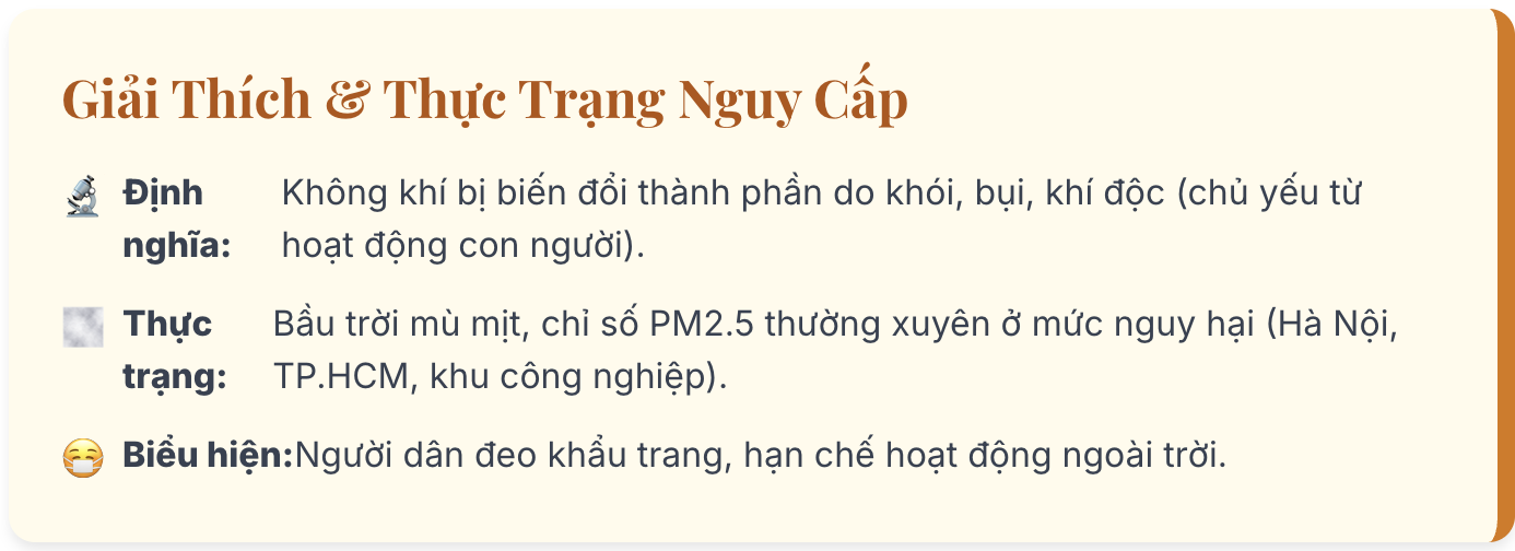 Nghị luận giải quyết vấn đề ô nhiễm không khí chọn lọc hay nhất
