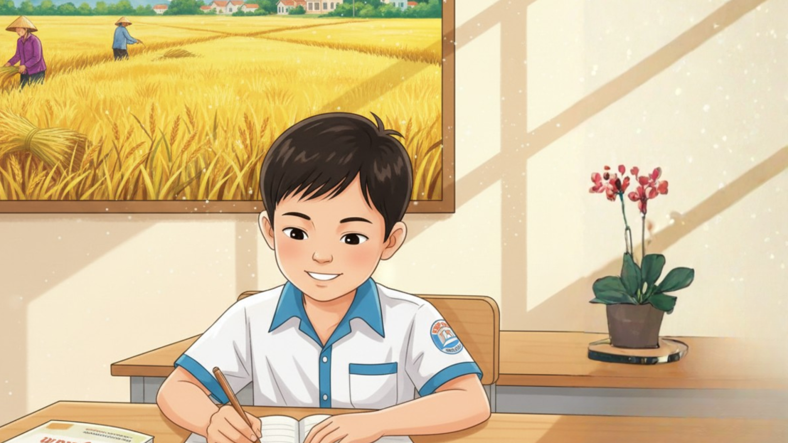 Đoạn văn ghi lại cảm xúc về bài thơ Hạt gạo làng ta trong đó có câu ghép