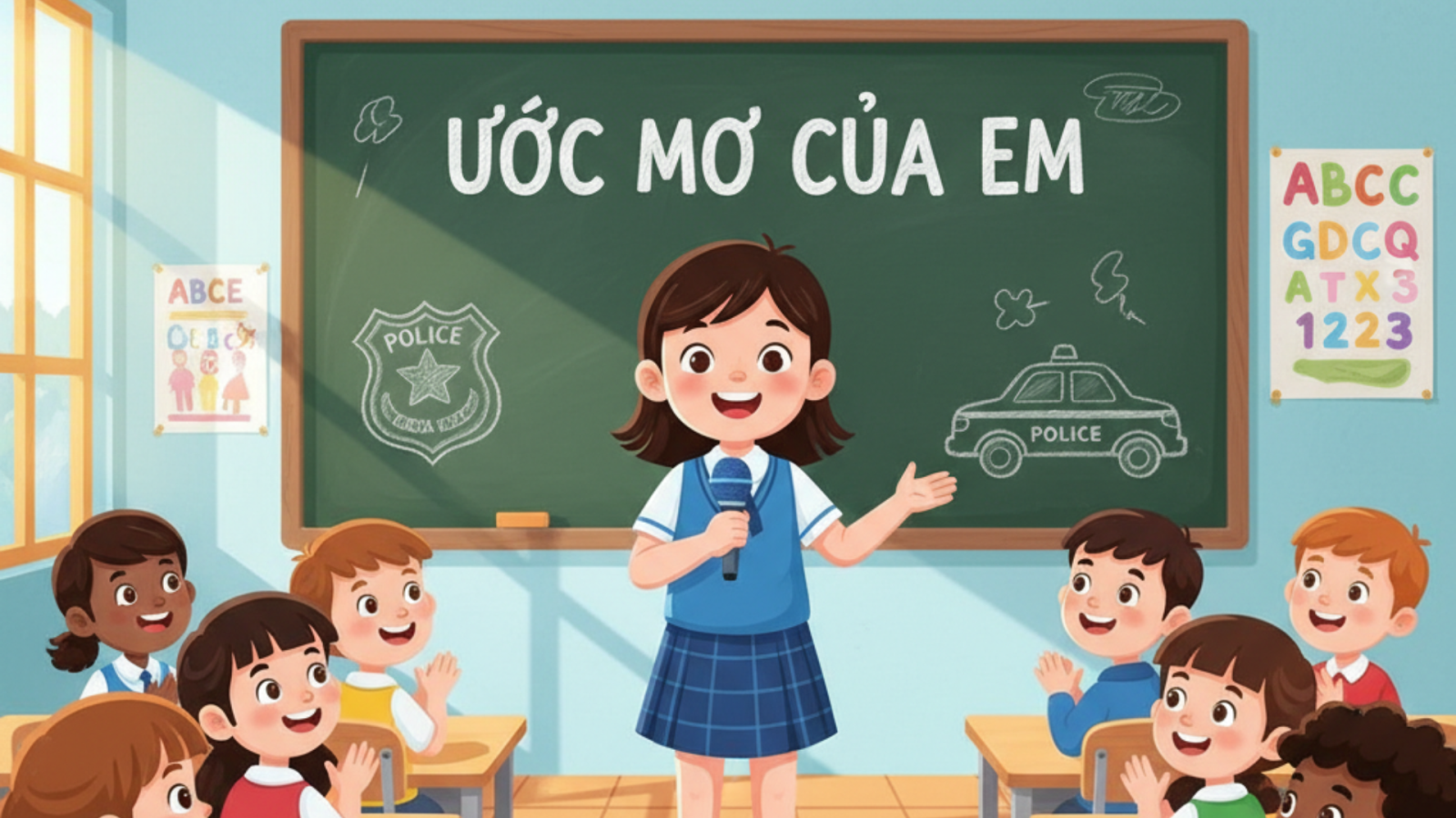 Viết đoạn văn nói về ước mơ làm công an lớp 3