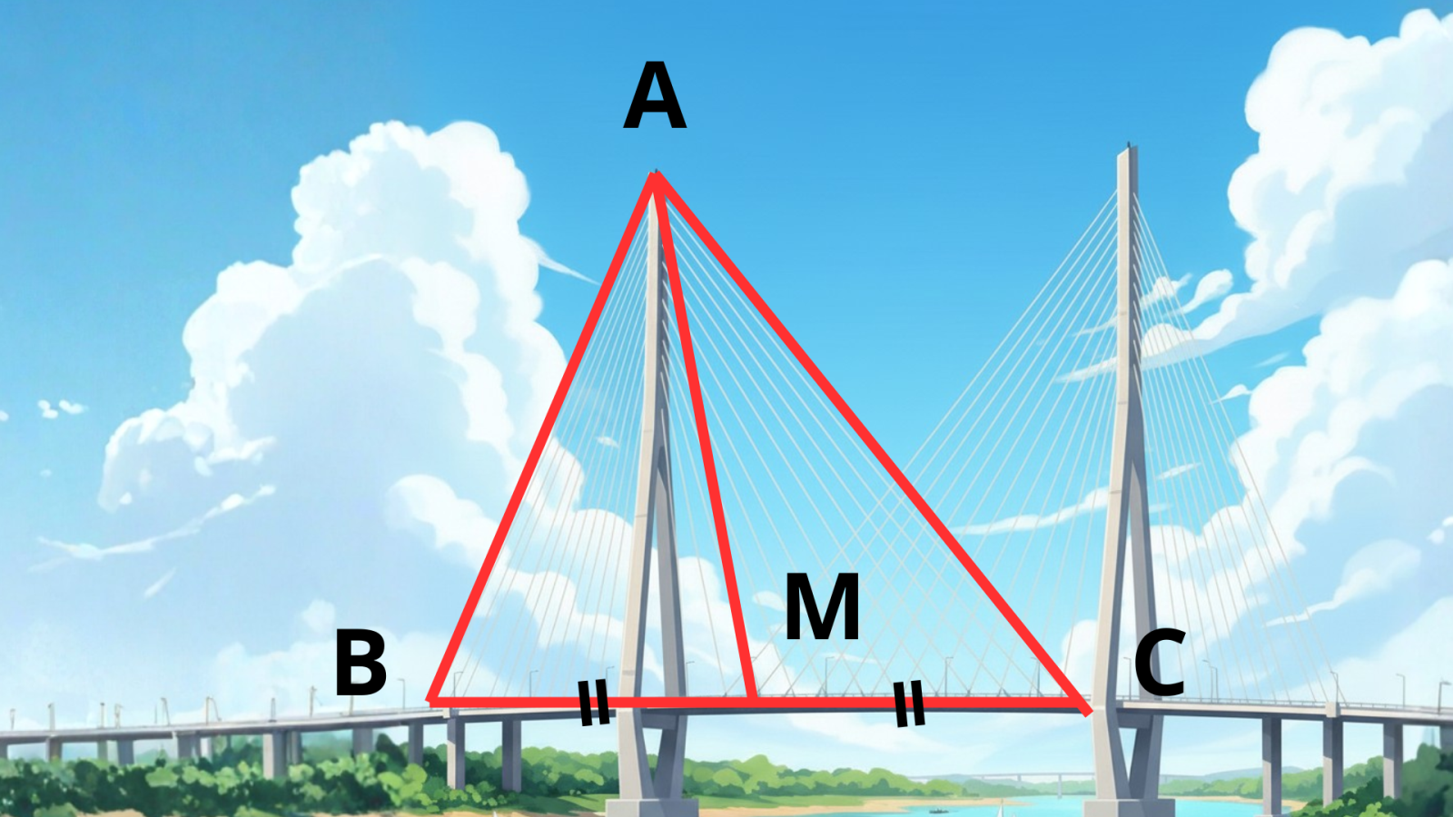 Tính chất đường trung tuyến trong tam giác vuông Toán lớp 7