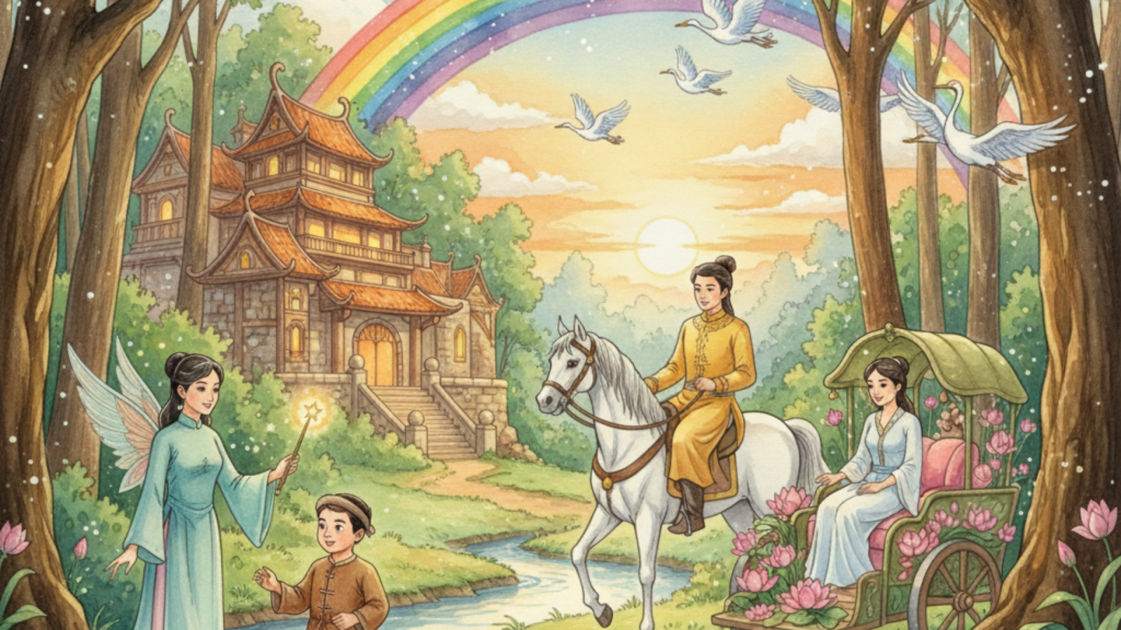 Kể lại một câu chuyện cổ tích mà em thích với những chi tiết sáng tạo lớp 6