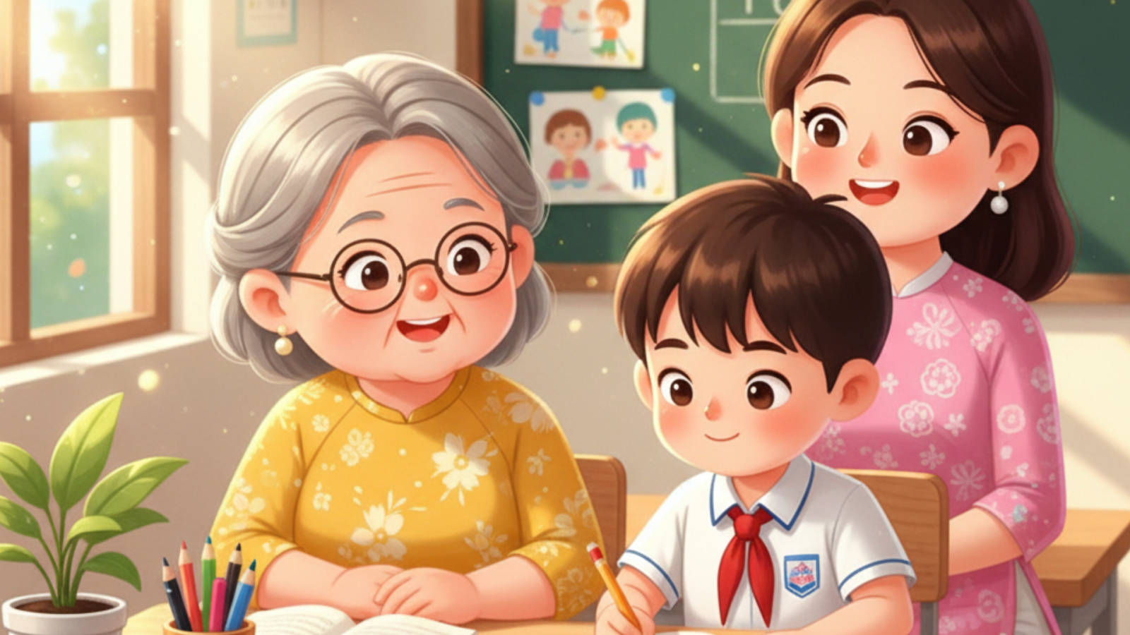 Viết bài văn tả người lớn tuổi mà em yêu quý lớp 5