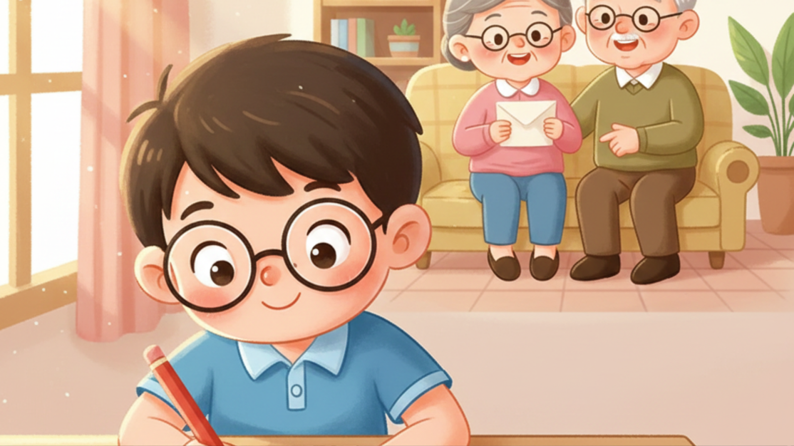 Viết một bức thư hỏi thăm sức khỏe ông bà lớp 4 cảm động