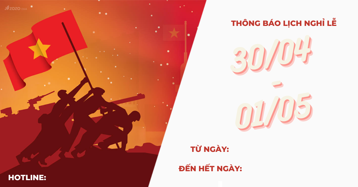 Thông báo nghỉ lễ 30/4 và 01/5