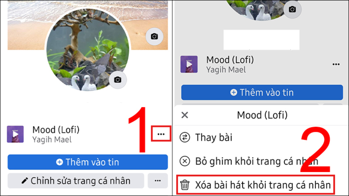 Cách thêm, xóa/bỏ ghim bài hát trên tiểu sử trang cá nhân Facebook