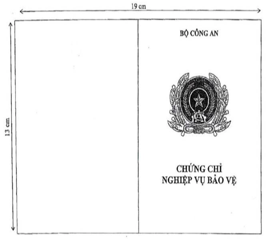 Mẫu chứng chỉ nghiệp vụ bảo vệ (mặt trước)