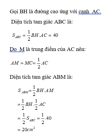 Toán lớp 5 trang 88 Diện tích hình tam giác có đáp án chi tiết