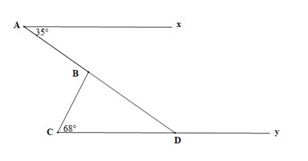Bài tập Toán lớp 7: Tổng ba góc của một tam giác có đáp án