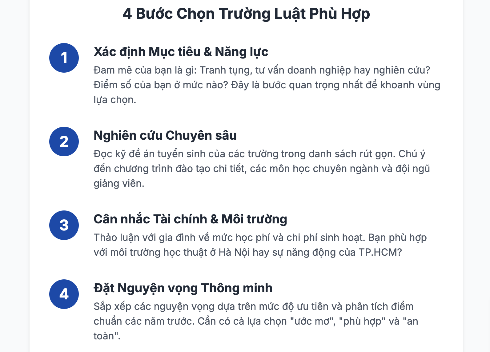Danh sách các Trường đại học đào tạo ngành Luật ở Hà Nội và TP HCM