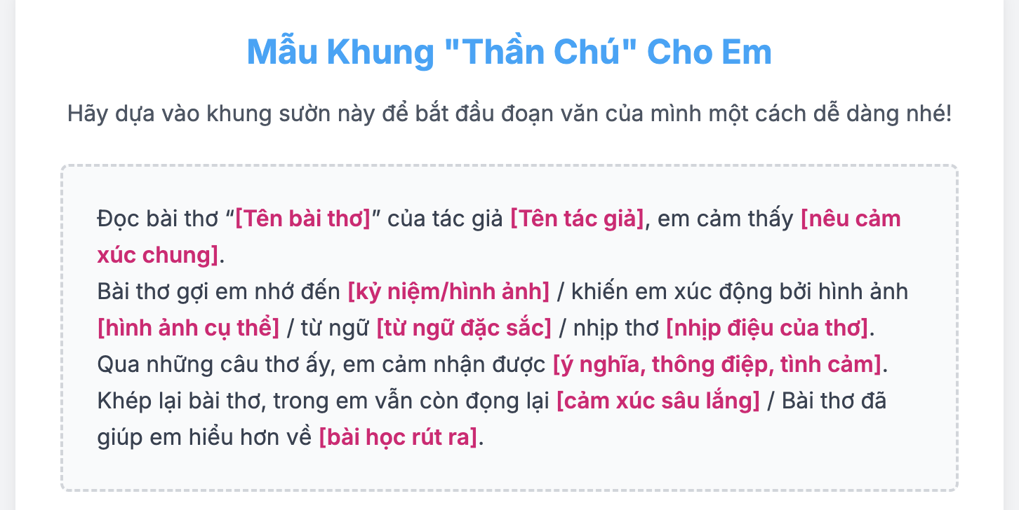 Đoạn văn thể hiện tình cảm cảm xúc của em về 1 bài thơ thuộc chủ điểm thế giới tuổi thơ