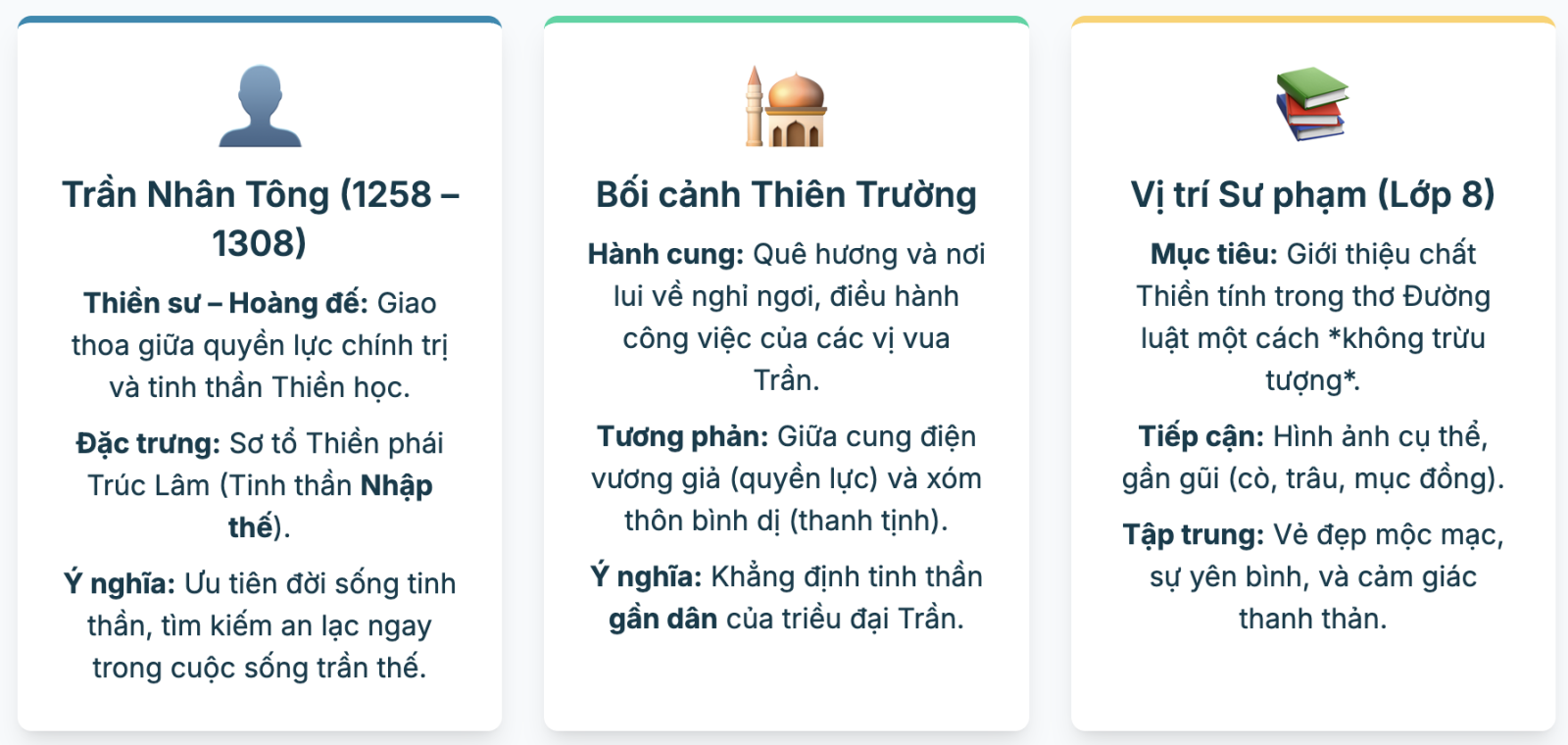 Phân tích bài thơ Thiên Trường vãn vọng của Trần Nhân Tông lớp 8