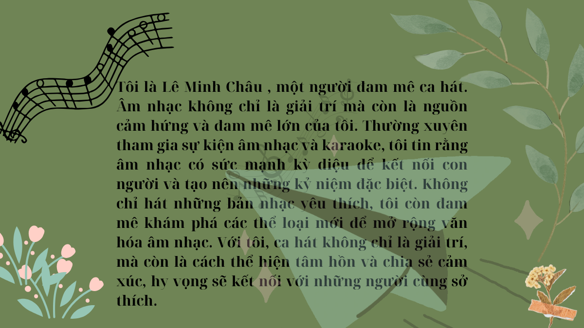 Viết đoạn văn giới thiệu bản thân vào một tấm thẻ rồi trang trí thật đẹp