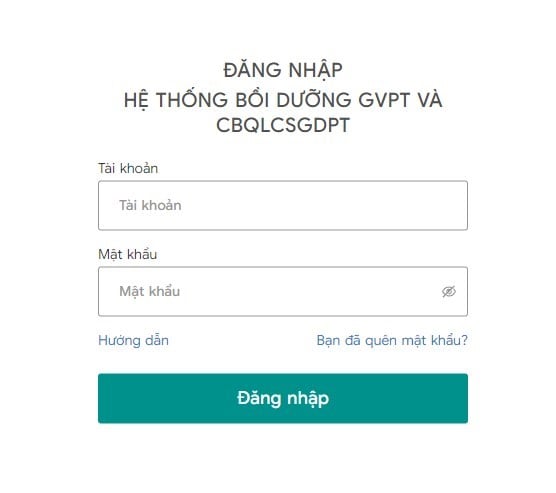 Hướng dẫn giáo viên đăng nhập hệ thống tập huấn taphuan.csdl.edu.vn?