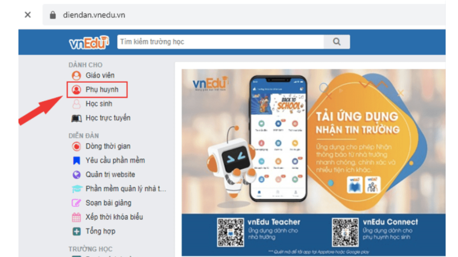 Hướng dẫn sử dụng sổ liên lạc điện tử vnEdu trực tuyến