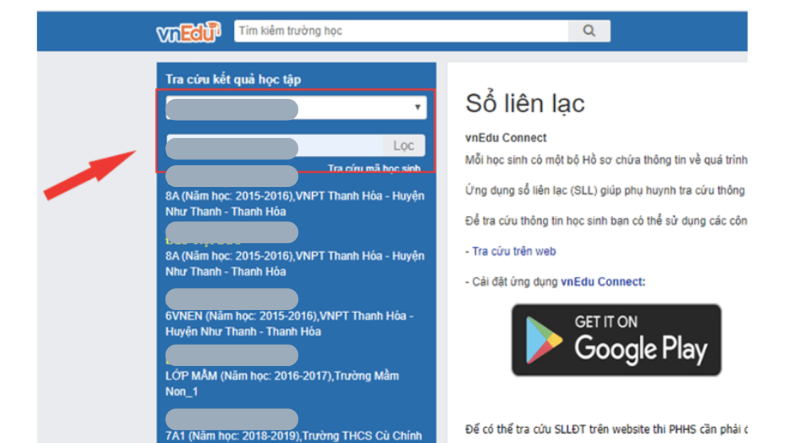 Hướng dẫn sử dụng sổ liên lạc điện tử vnEdu trực tuyến