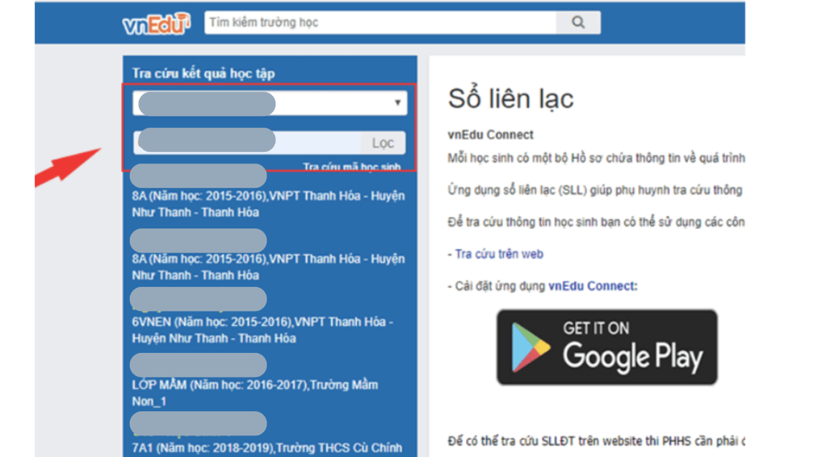 Hướng dẫn sử dụng sổ liên lạc điện tử vnEdu trực tuyến
