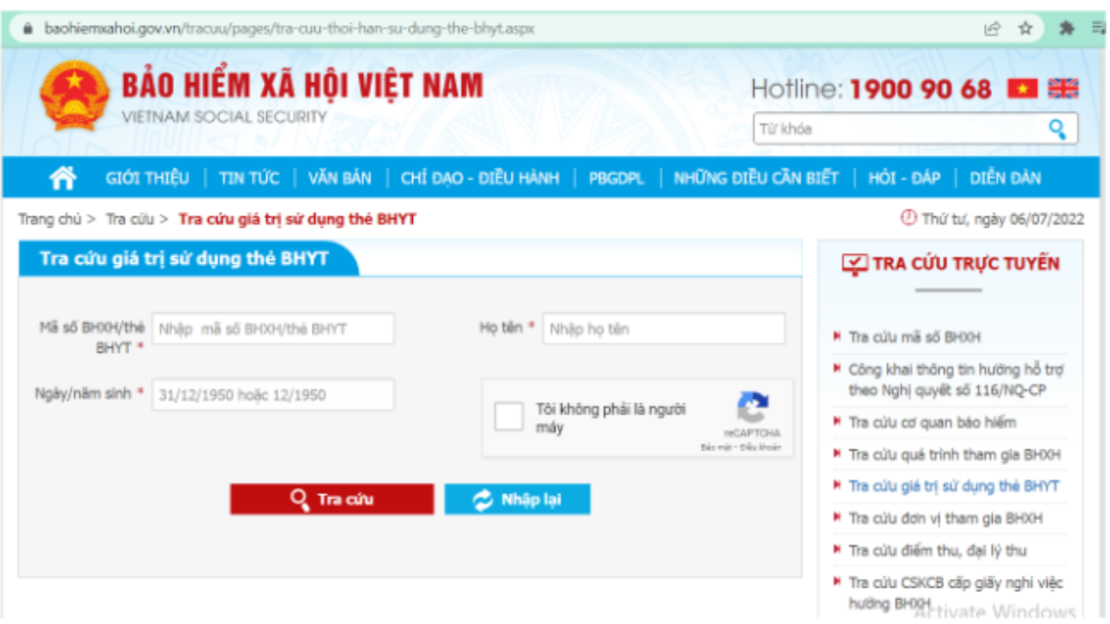 03 cách tra cứu giá trị sử dụng của thẻ BHYT đơn giản nhất