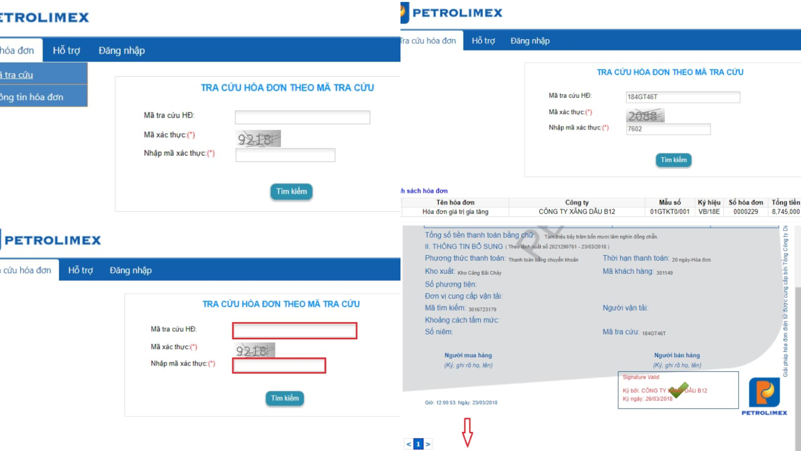 Thực hiện tra cứu hóa đơn petrolimex điện tử như thế nào ?