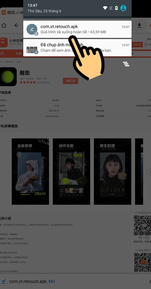 Cách tải và sử dụng Xingtu - App chỉnh ảnh Trung Quốc