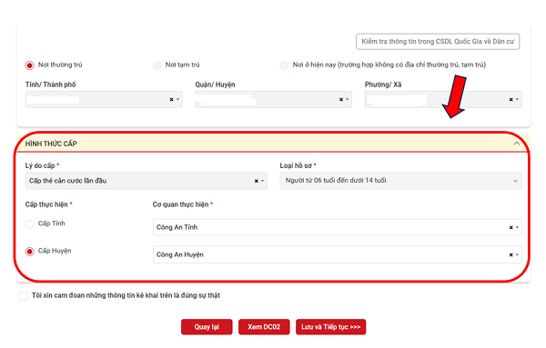 Cách làm căn cước công dân cho trẻ em dưới 14 tuổi online