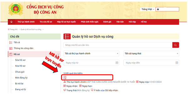 Cách làm căn cước công dân cho trẻ em dưới 14 tuổi online