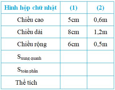 Toán lớp 5 trang 169 Luyện tập tính diện tích thể tích một số hình