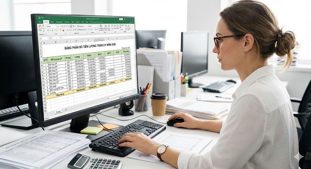 Hướng dẫn kế toán lập bảng phân bổ tiền lương đúng luật
