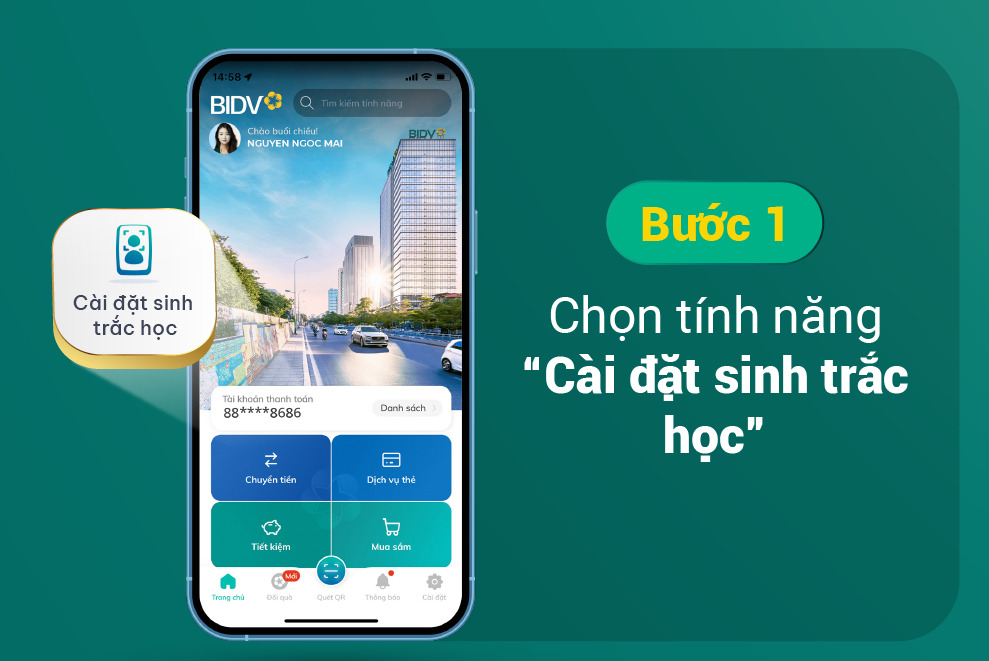 Hướng dẫn cách xác thực sinh trắc học ngân hàng BIDV dễ hiểu nhất