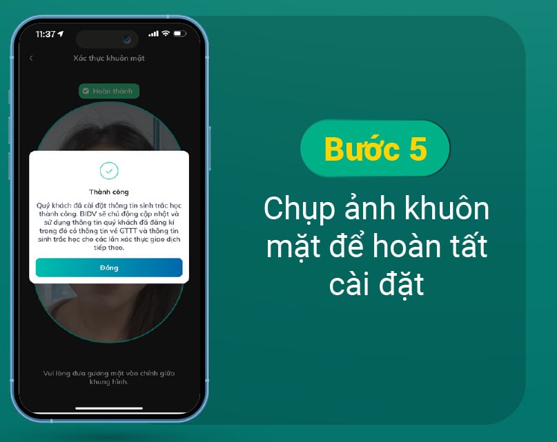 Hướng dẫn cách xác thực sinh trắc học ngân hàng BIDV dễ hiểu nhất