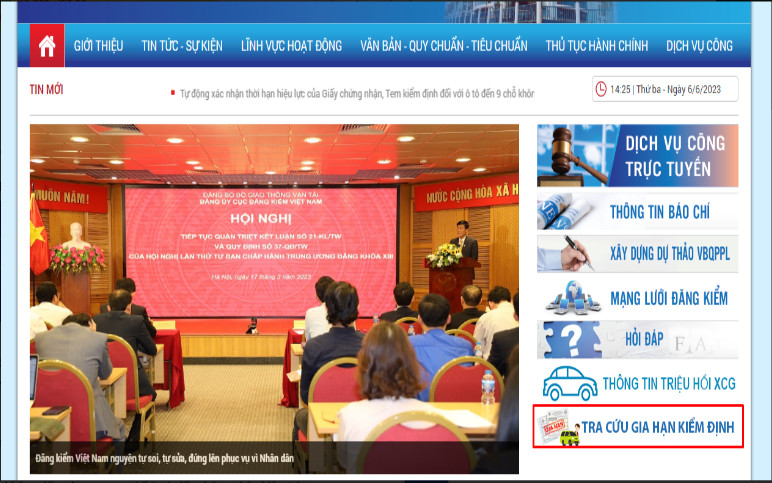 Cách tra cứu giấy chứng nhận xe ô tô được tự động gia hạn đăng kiểm