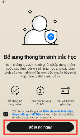 Quy định và hướng dẫn về cập nhật sinh trắc học ngân hàng ra sao?