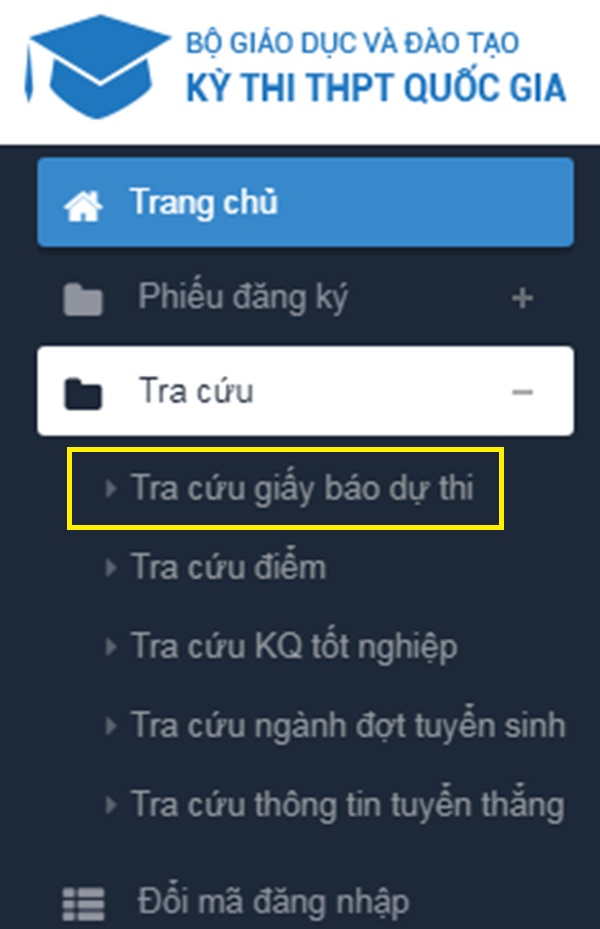 Hướng dẫn cách tra cứu giấy báo dự thi THPT năm 2024 online