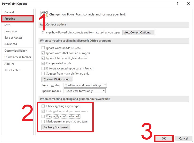 Cách bỏ dấu gạch chân đỏ trong PowerPoint đơn giản, nhanh nhất