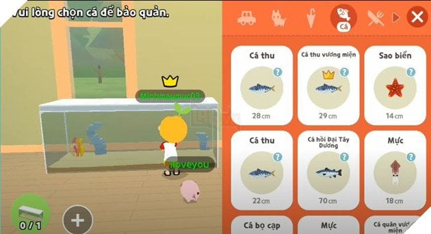 Cách mua bể cá trong Play Together chi tiết, đơn giản
