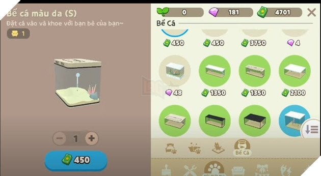 Cách mua bể cá trong Play Together chi tiết, đơn giản
