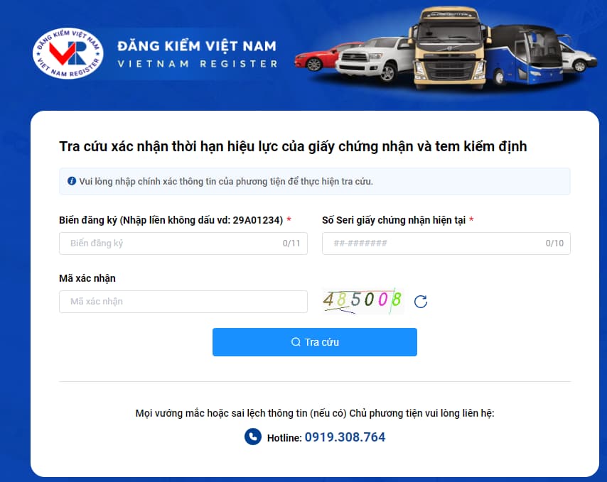 Hướng dẫn in giấy xác nhận gia hạn thời hạn đăng kiểm xe ô tô