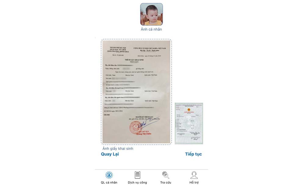 Cách sử dụng thẻ BHYT của con trên VssID