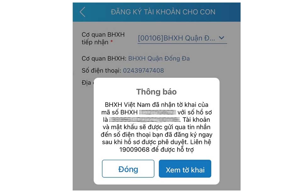 Cách sử dụng thẻ BHYT của con trên VssID