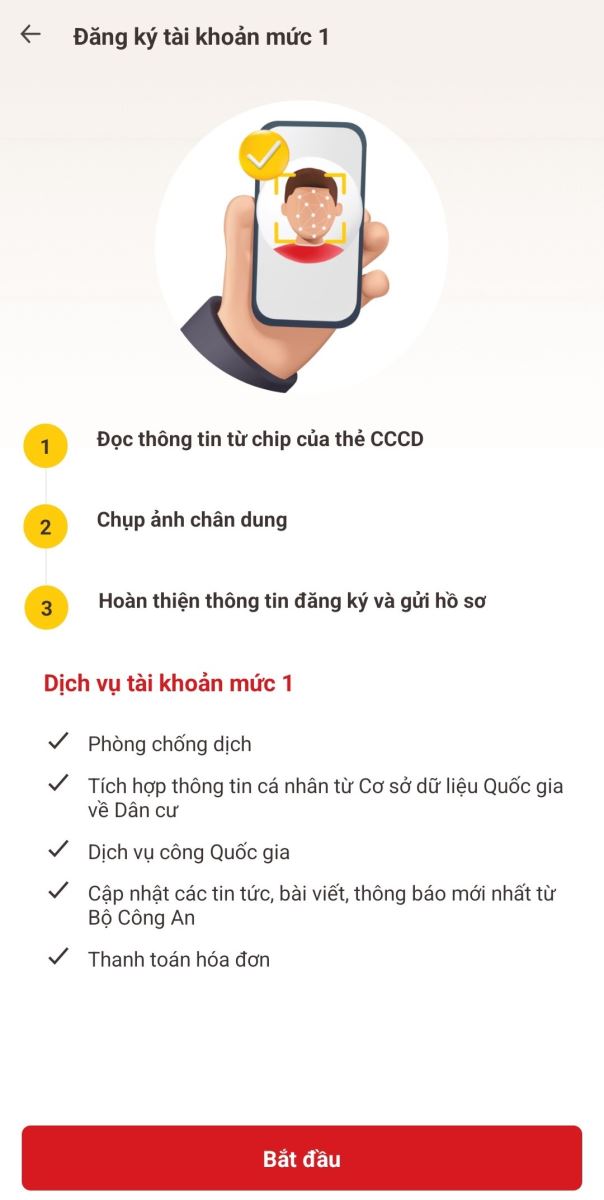 Điểm khác nhau giữa tài khoản định danh điện tử mức độ 1 và 2
