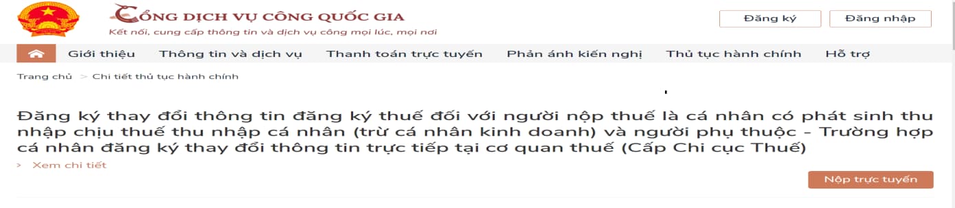 Thay đổi thông tin đăng ký thuế từ CMND sang CCCD online thế nào?