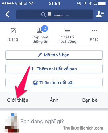 Thay đổi tình trạng mối quan hệ trên trang cá nhân Facebook đơn giản