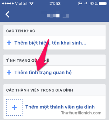Thay đổi tình trạng mối quan hệ trên trang cá nhân Facebook đơn giản